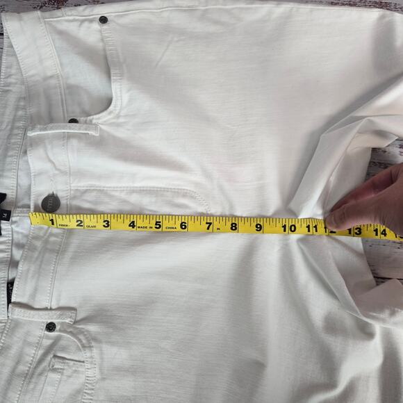 NYDJ White Jeans Size 14 Sheri Slim Ankle LIft Tuck Cotton Stretch Neutral Cool - Picture 9 of 11